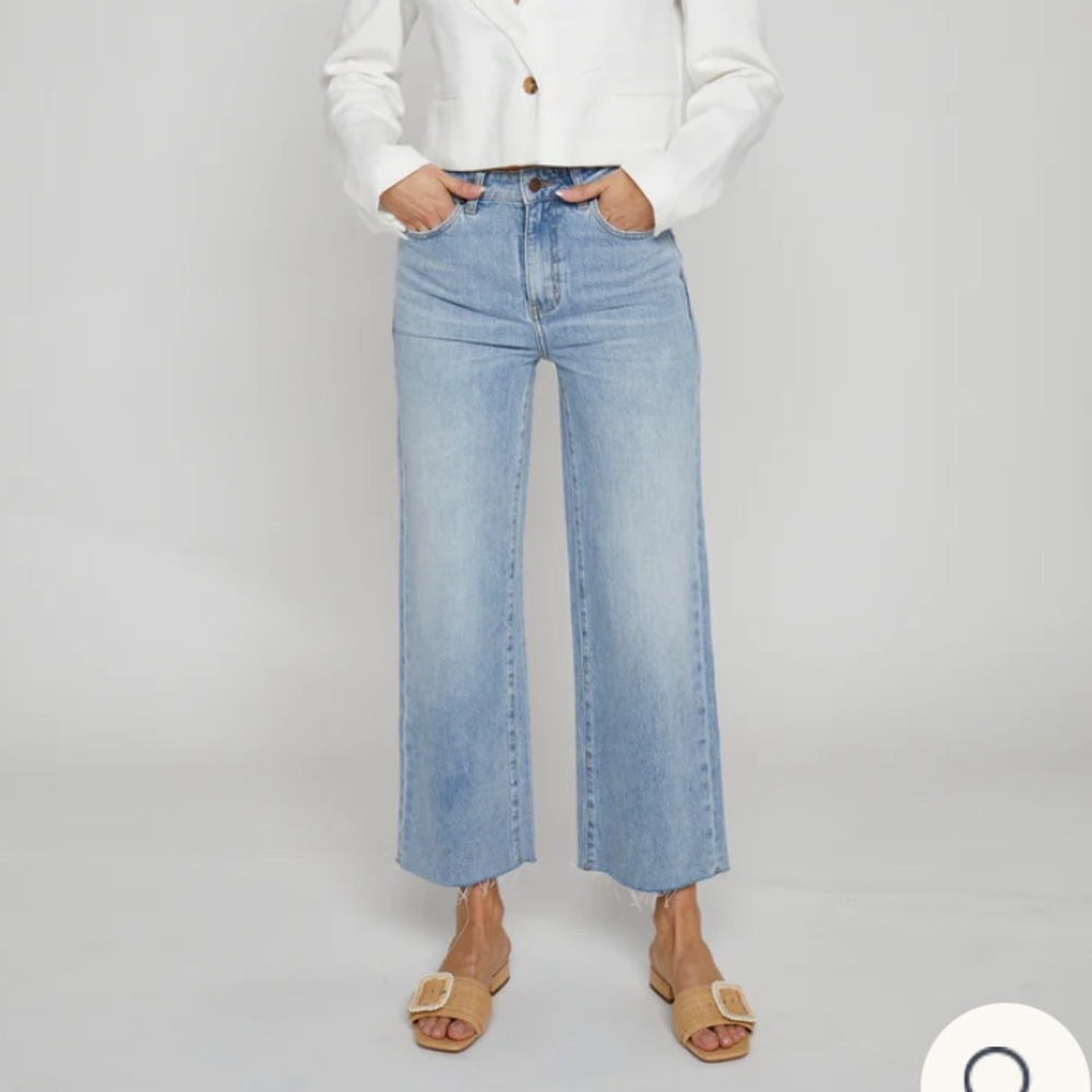 Oliver Logan Aberdeen Cropped Wide Leg Jeans